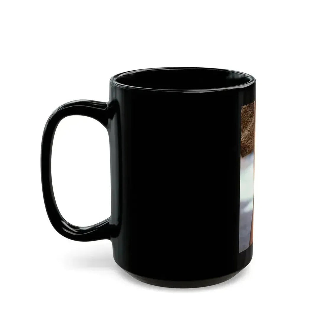 Barbara Carrera #98 - Topless (Vintage Female Icon) Black Coffee Mug - Go Mug Yourself