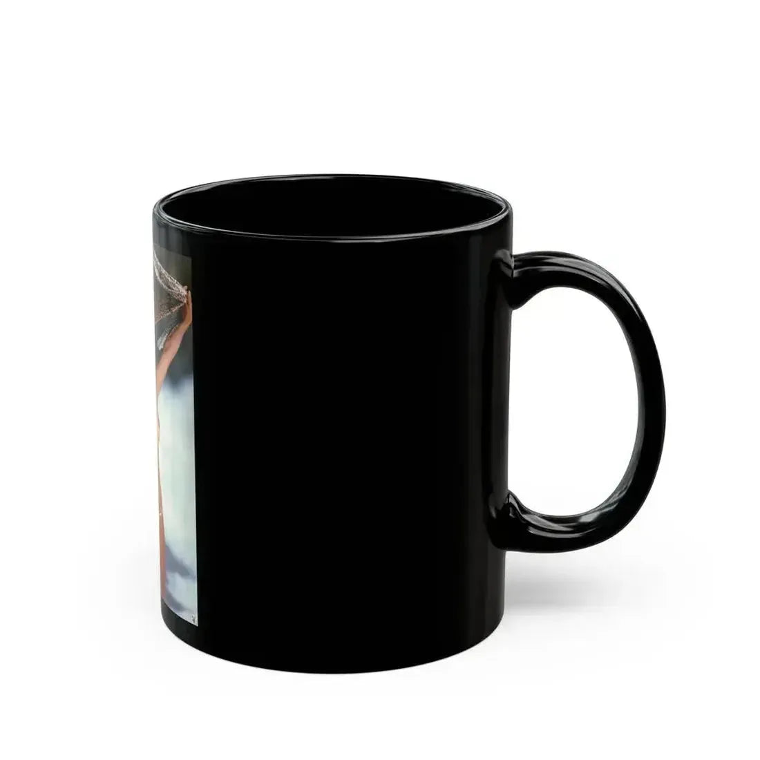 Barbara Carrera #98 - Topless (Vintage Female Icon) Black Coffee Mug - Go Mug Yourself
