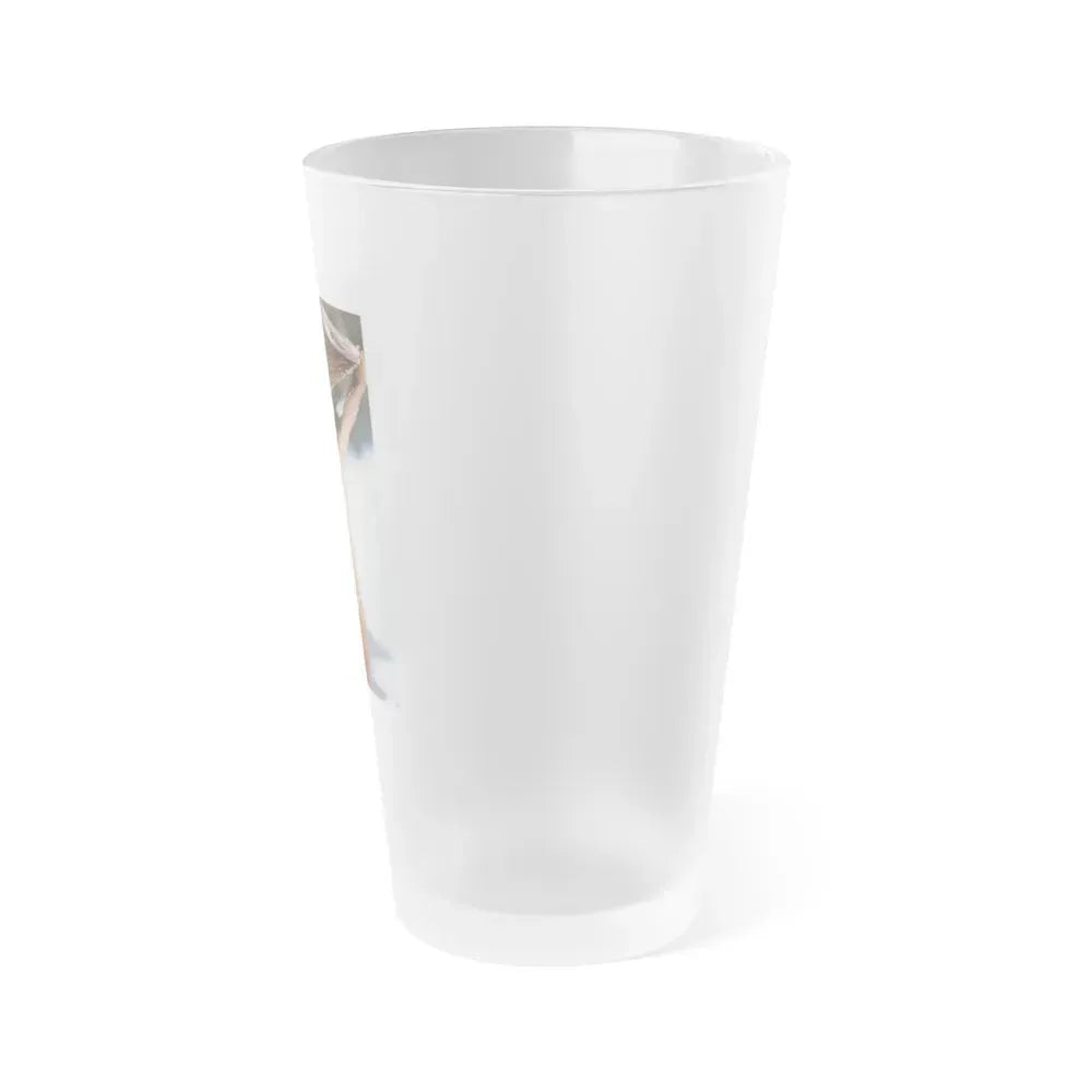 Barbara Carrera #98 - Topless (Vintage Female Icon) Frosted Pint Glass 16oz - Go Mug Yourself