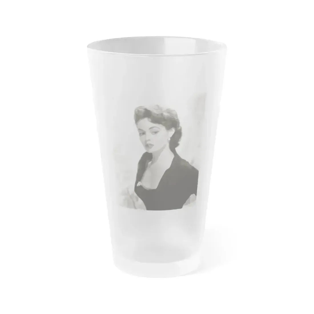 Barbara Darrow #06 (Vintage Female Icon) Frosted Pint Glass 16oz 16oz Frosted - Go Mug Yourself