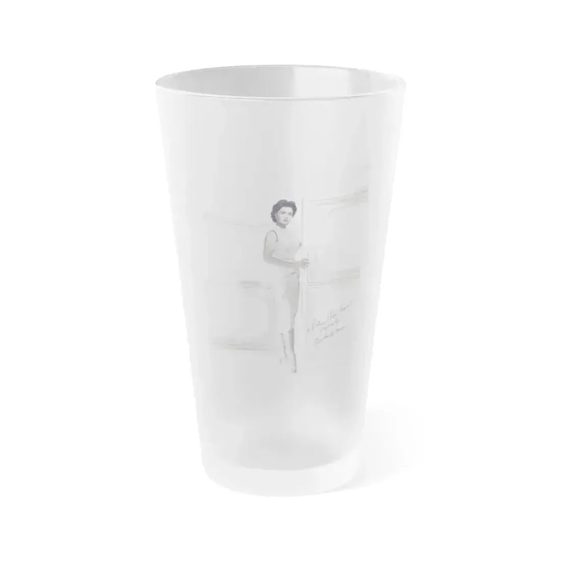 Barbara Darrow #07 1 (Vintage Female Icon) Frosted Pint Glass 16oz 16oz Frosted - Go Mug Yourself