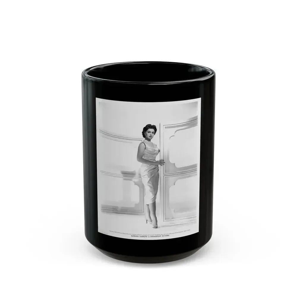 Barbara Darrow #07 (Vintage Female Icon) Black Coffee Mug 15oz - Go Mug Yourself