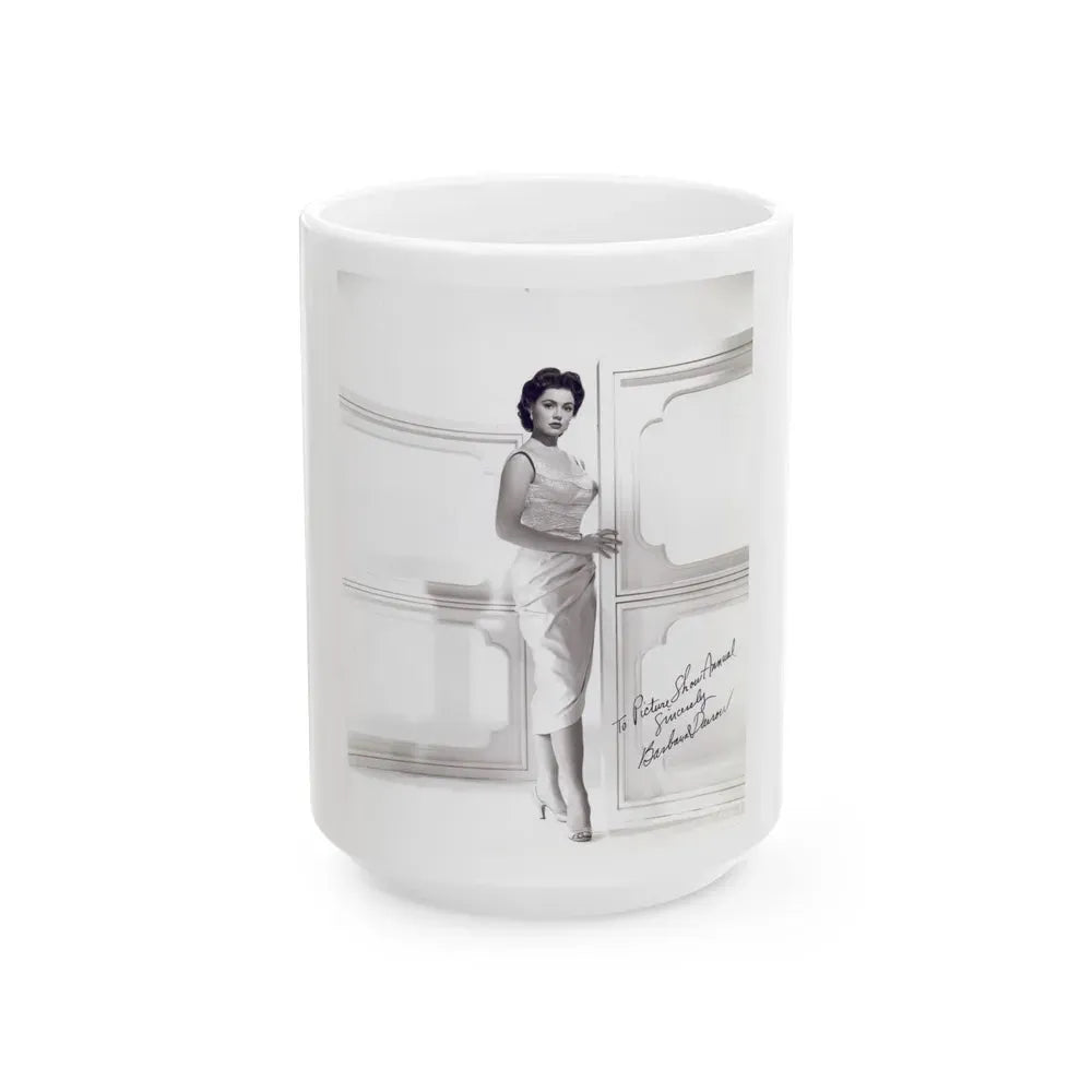 Barbara Darrow #07_1 (Vintage Female Icon) White Coffee Mug 15oz - Go Mug Yourself