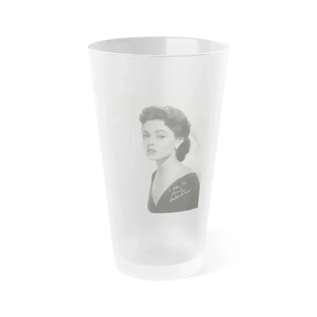 Barbara Darrow #08 (Vintage Female Icon) Frosted Pint Glass 16oz 16oz Frosted - Go Mug Yourself