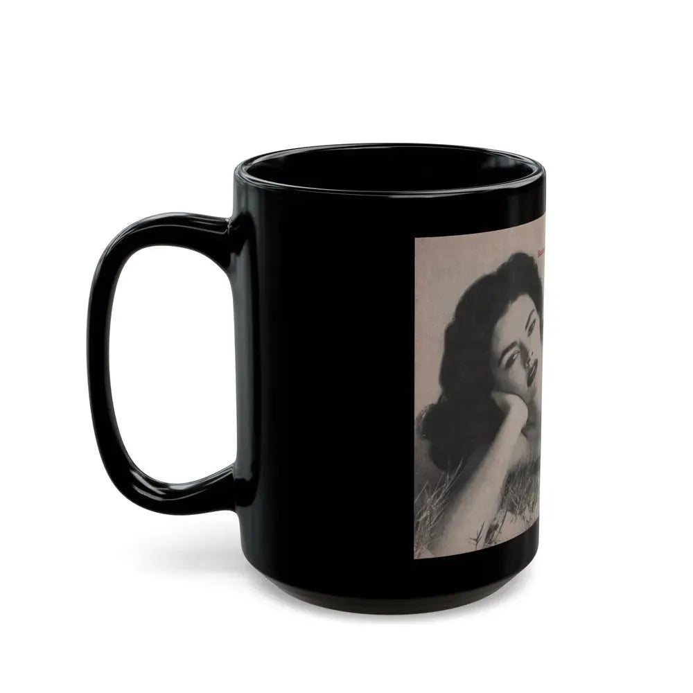Barbara Darrow #25 - 1 B&W Centerfold Photo from People Pocket Mag. 4-21-54 (Vintage Female Icon) Black Coffee Mug - Go Mug Yourself