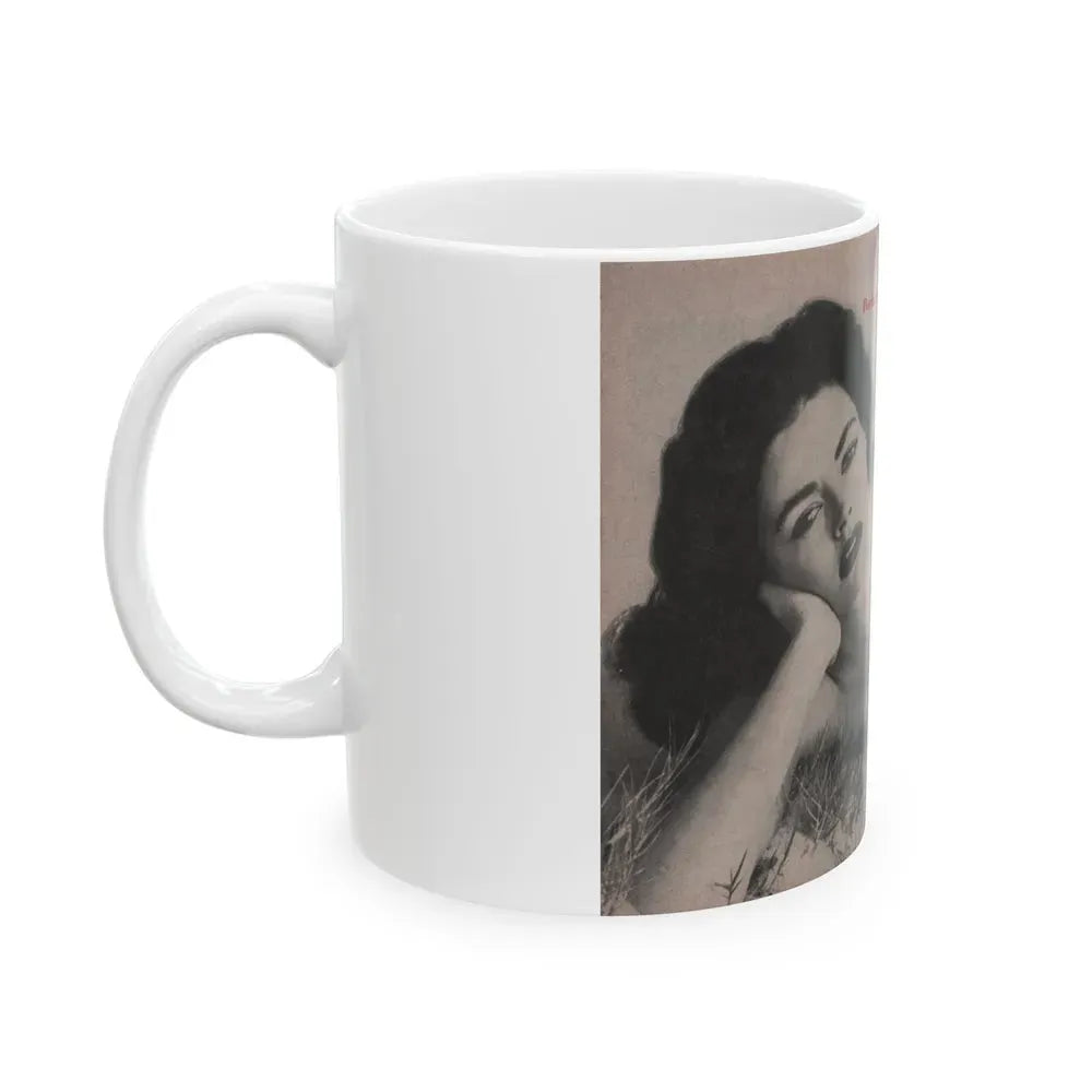 Barbara Darrow #25 - 1 B&W Centerfold Photo from People Pocket Mag. 4-21-54 (Vintage Female Icon) White Coffee Mug - Go Mug Yourself
