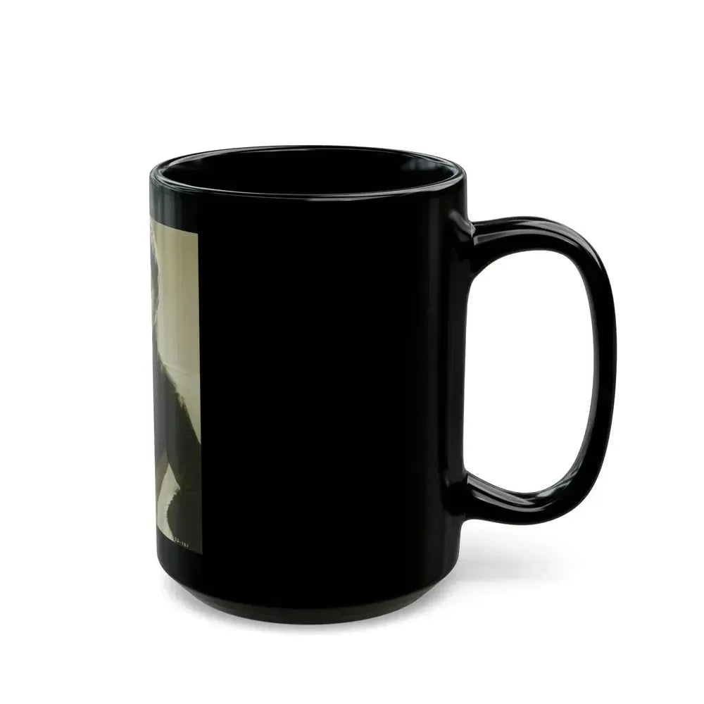 Barbara Darrow #38 (Vintage Female Icon) Black Coffee Mug - Go Mug Yourself