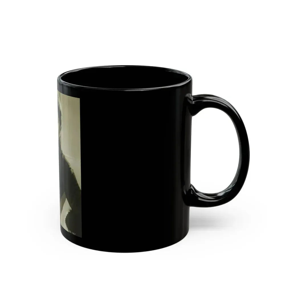 Barbara Darrow #38 (Vintage Female Icon) Black Coffee Mug - Go Mug Yourself