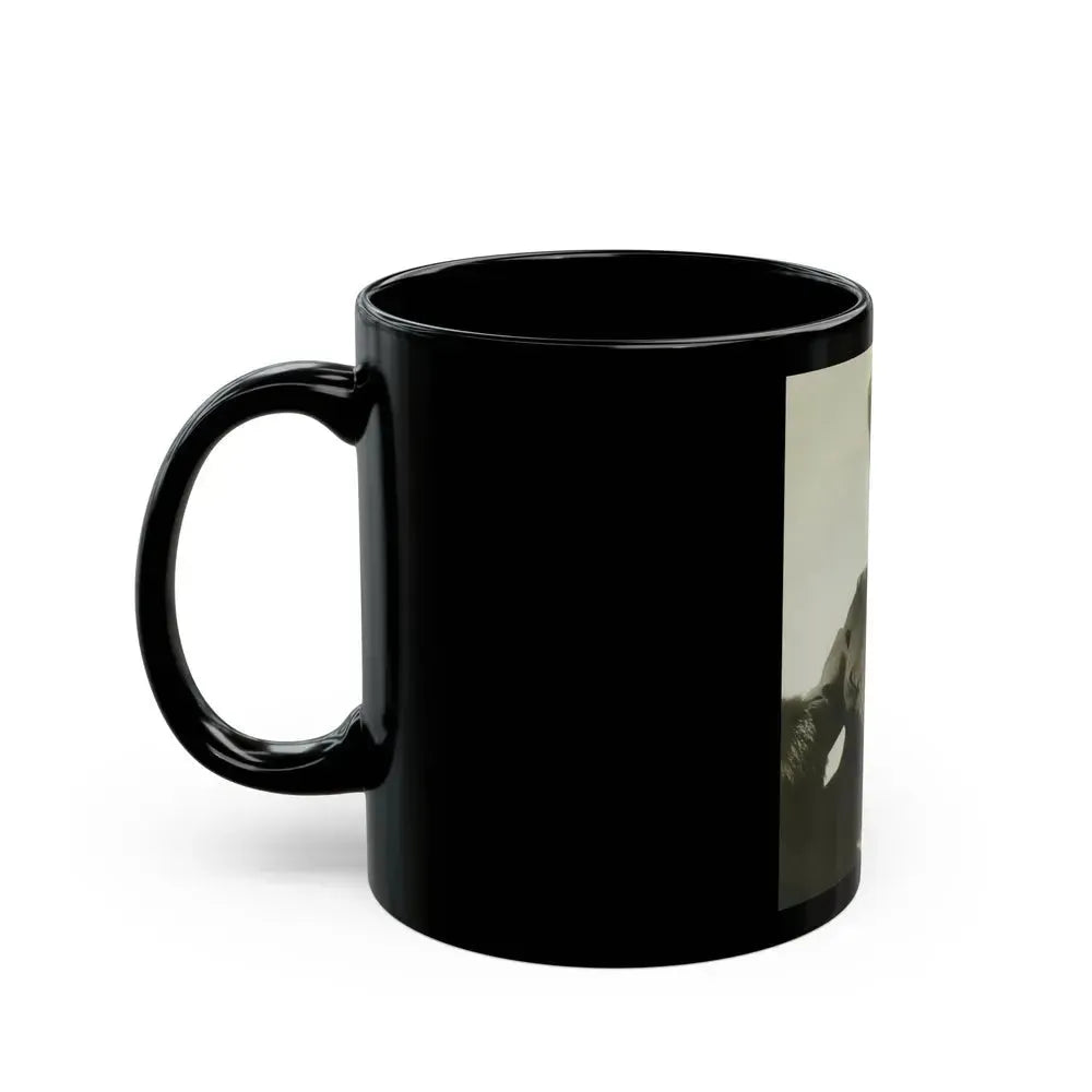 Barbara Darrow #38 (Vintage Female Icon) Black Coffee Mug - Go Mug Yourself