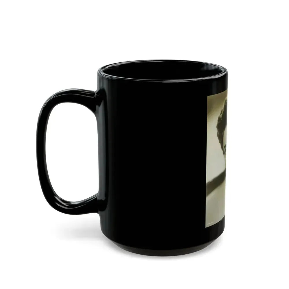 Barbara Darrow #40 (Vintage Female Icon) Black Coffee Mug - Go Mug Yourself