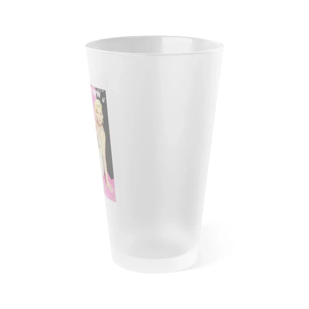 Barbara Lang #29 - Mag. Cover (Vintage Female Icon) Frosted Pint Glass 16oz - Go Mug Yourself