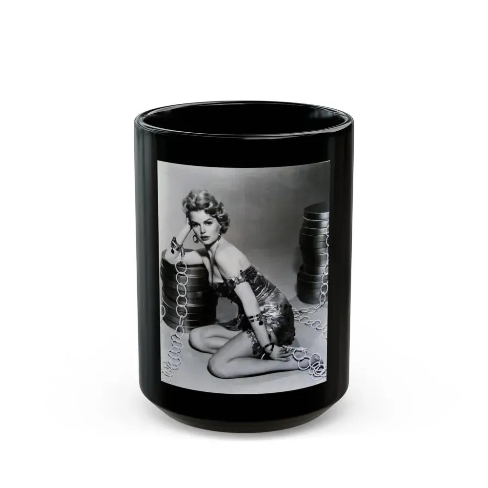 Barbara Lang #39 (Vintage Female Icon) Black Coffee Mug 15oz - Go Mug Yourself