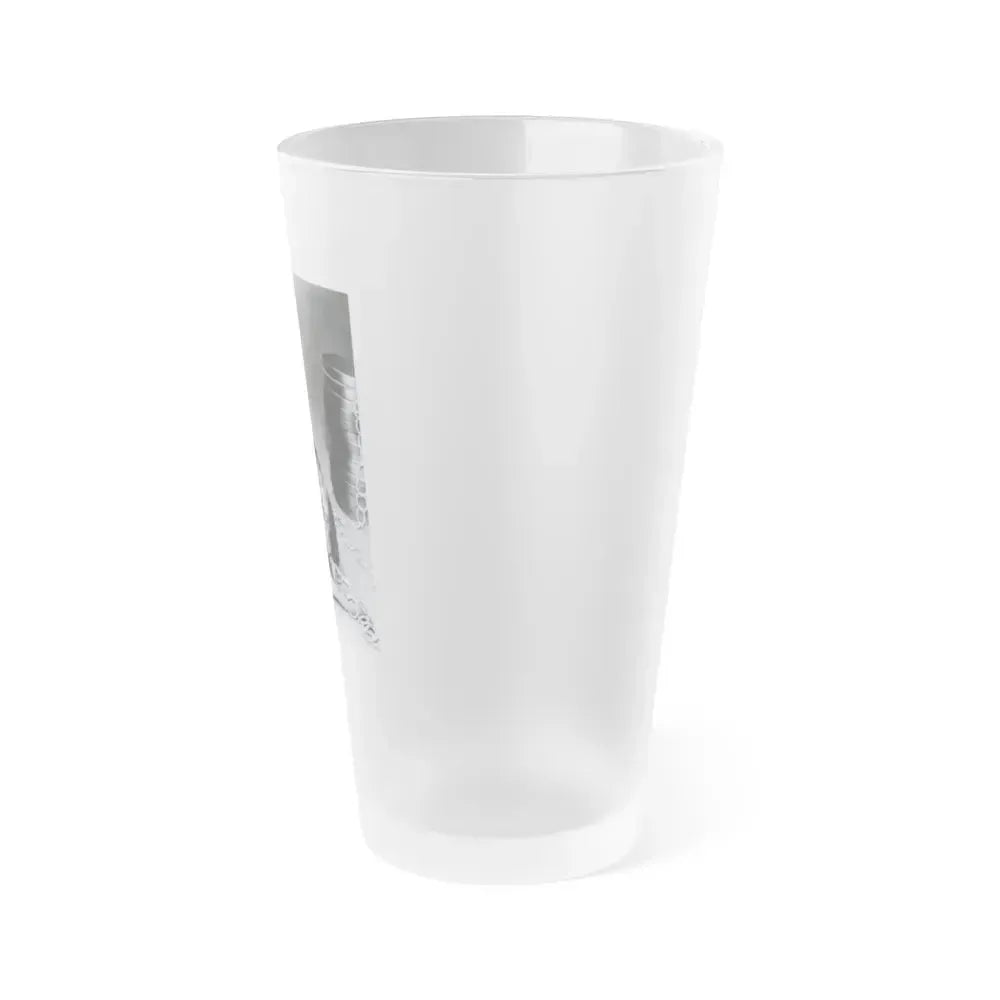 Barbara Lang #39 (Vintage Female Icon) Frosted Pint Glass 16oz - Go Mug Yourself