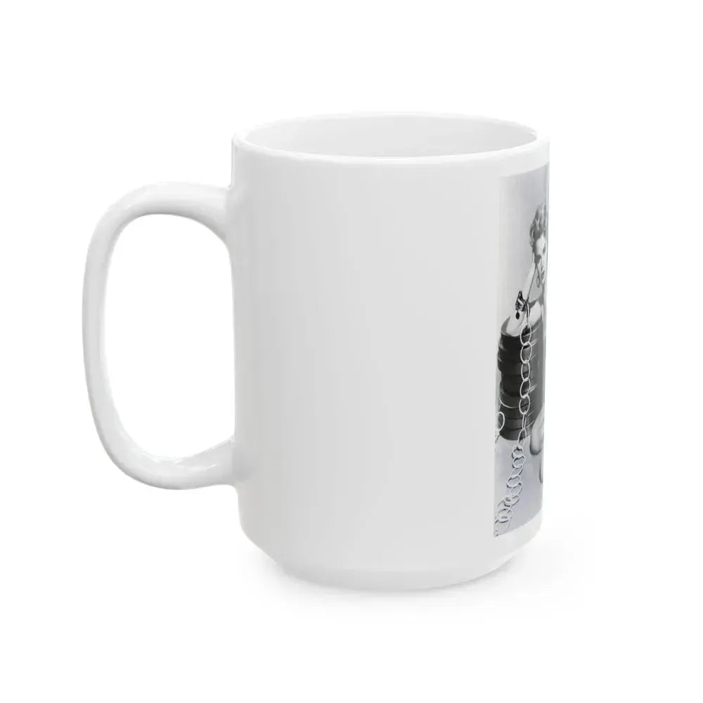 Barbara Lang #39 (Vintage Female Icon) White Coffee Mug - Go Mug Yourself