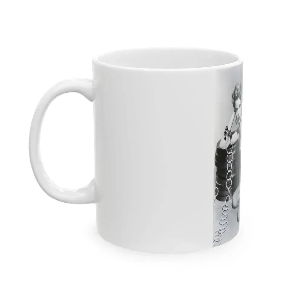 Barbara Lang #39 (Vintage Female Icon) White Coffee Mug - Go Mug Yourself