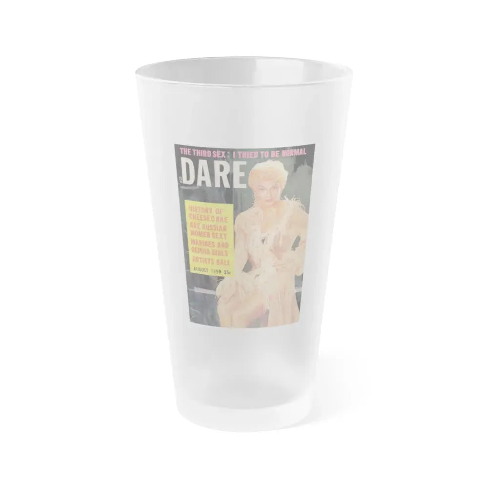 Barbara Nichols #128 - Mag. Cover (Vintage Female Icon) Frosted Pint Glass 16oz 16oz Frosted - Go Mug Yourself