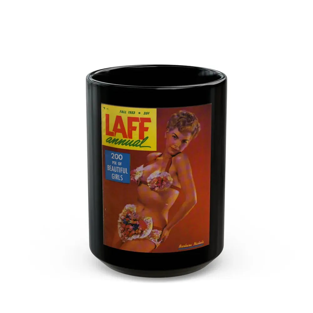 Barbara Nichols #164 - Mag. Cover (Vintage Female Icon) Black Coffee Mug 15oz - Go Mug Yourself