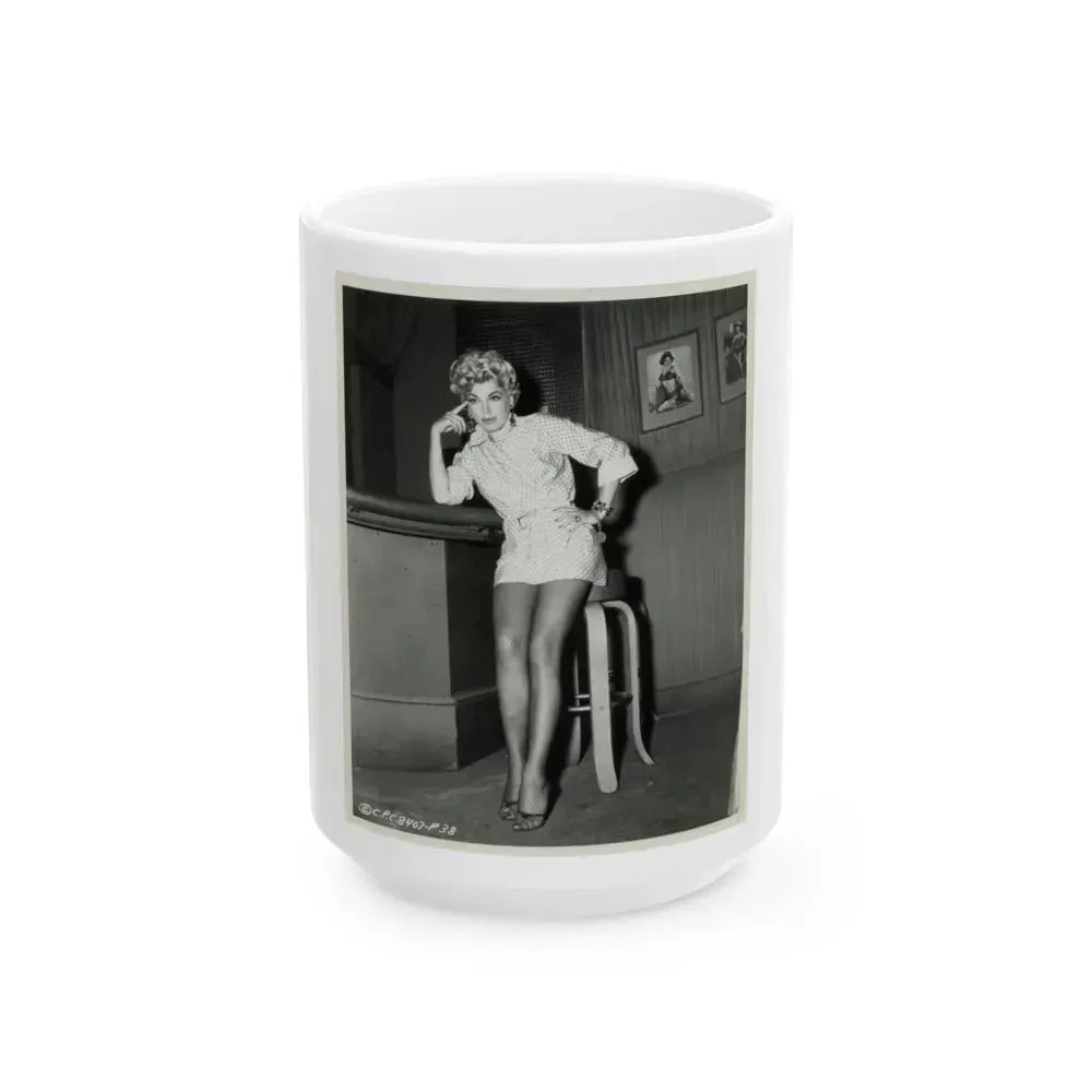 Barbara Nichols #223 (Vintage Female Icon) White Coffee Mug 15oz - Go Mug Yourself