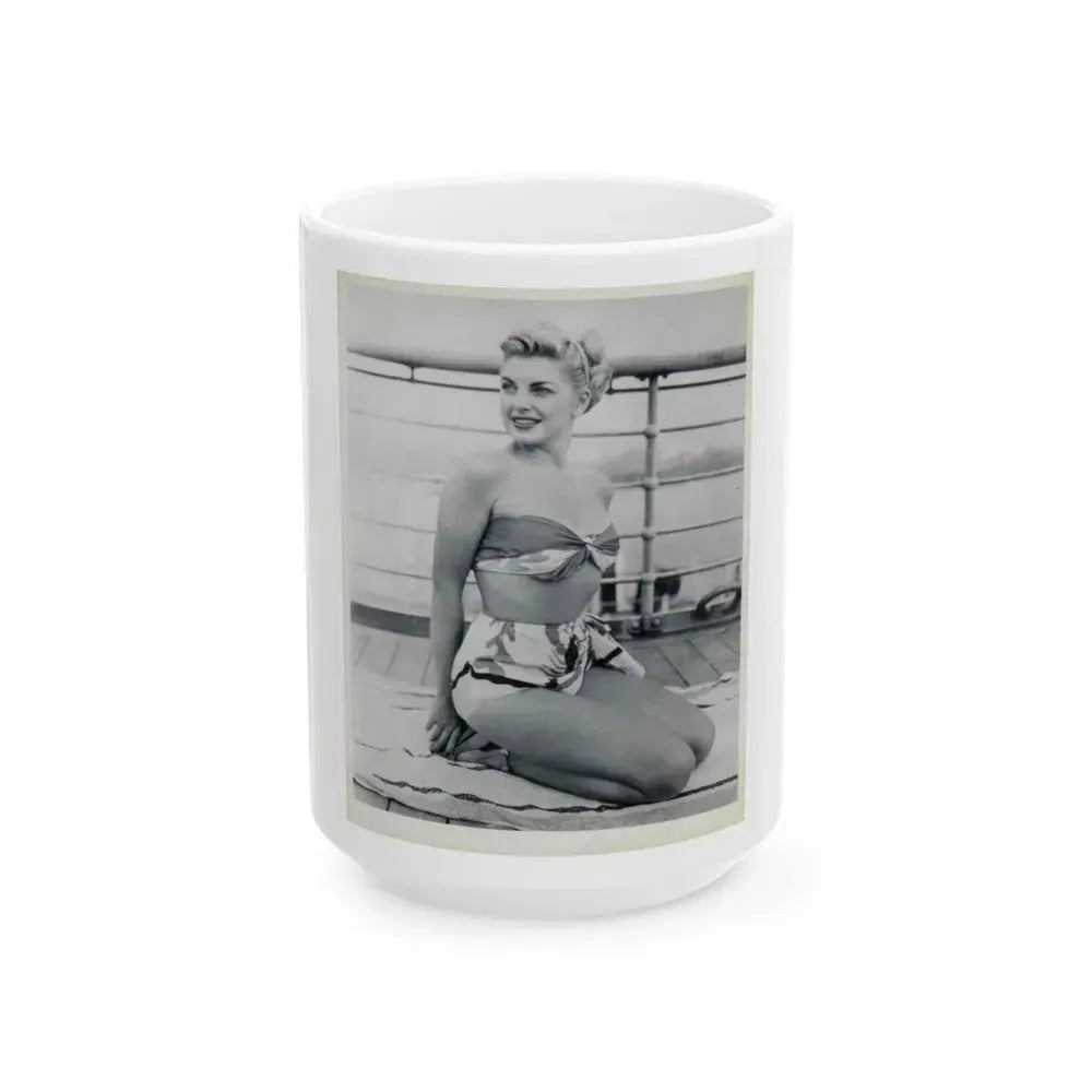 Barbara Nichols #232 (Vintage Female Icon) White Coffee Mug 15oz - Go Mug Yourself