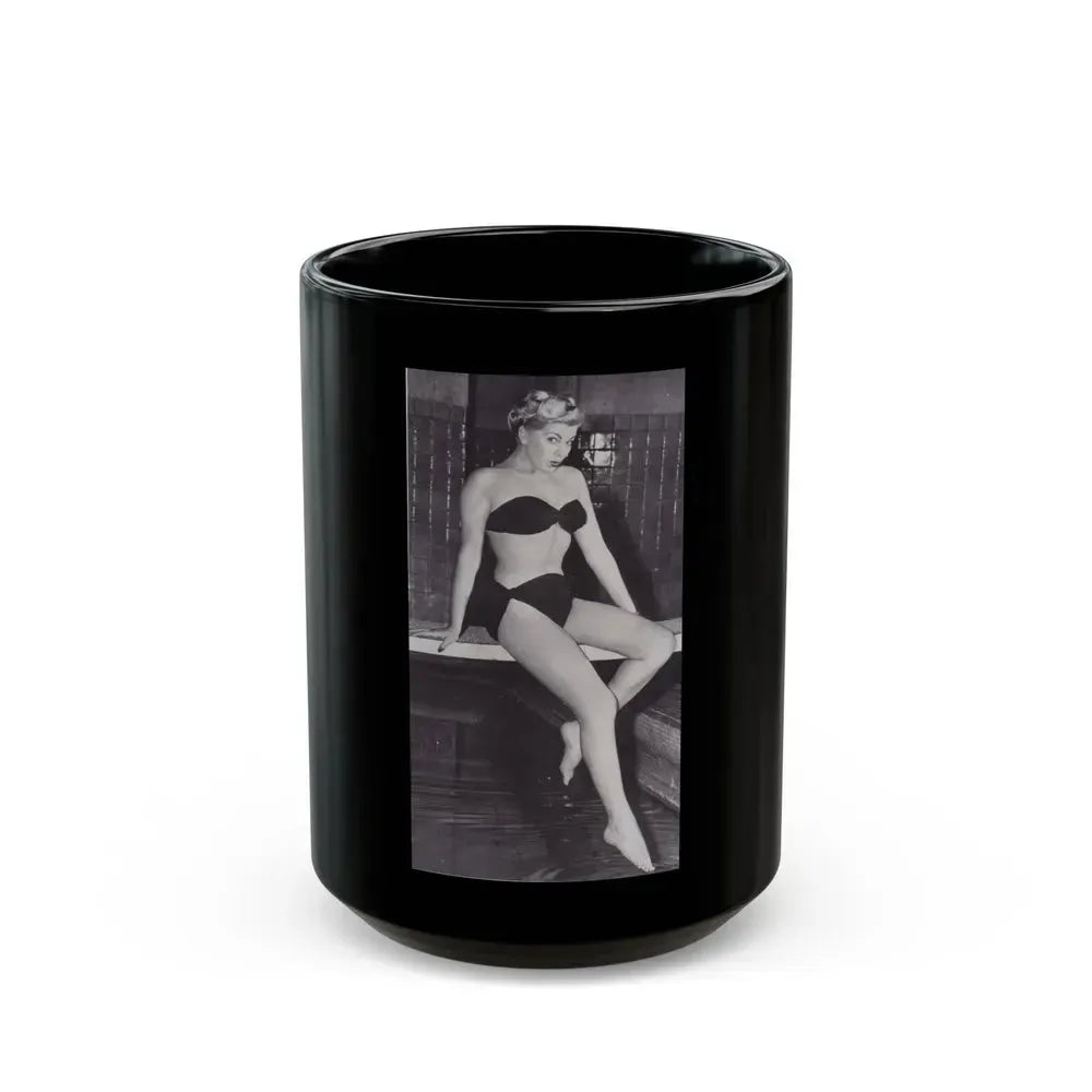 Barbara Nichols #257 (Vintage Female Icon) Black Coffee Mug 15oz - Go Mug Yourself