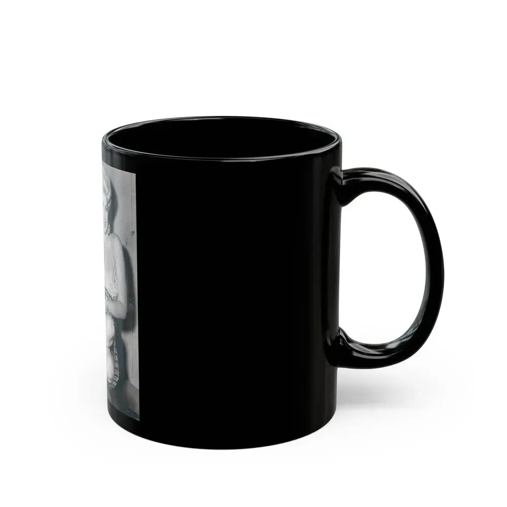 Barbara Nichols #283 (Vintage Female Icon) Black Coffee Mug - Go Mug Yourself