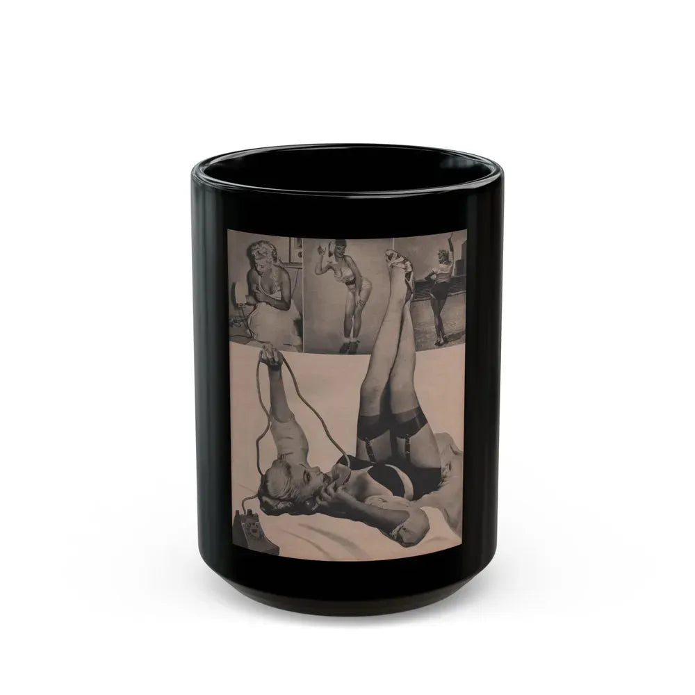 Barbara Nichols #286 - Page 2 of 2 with, 4 B&W Photos from Earl Wilson's Showgirls Mag. '56 (Vintage Female Icon) Black Coffee Mug 15oz - Go Mug Yourself