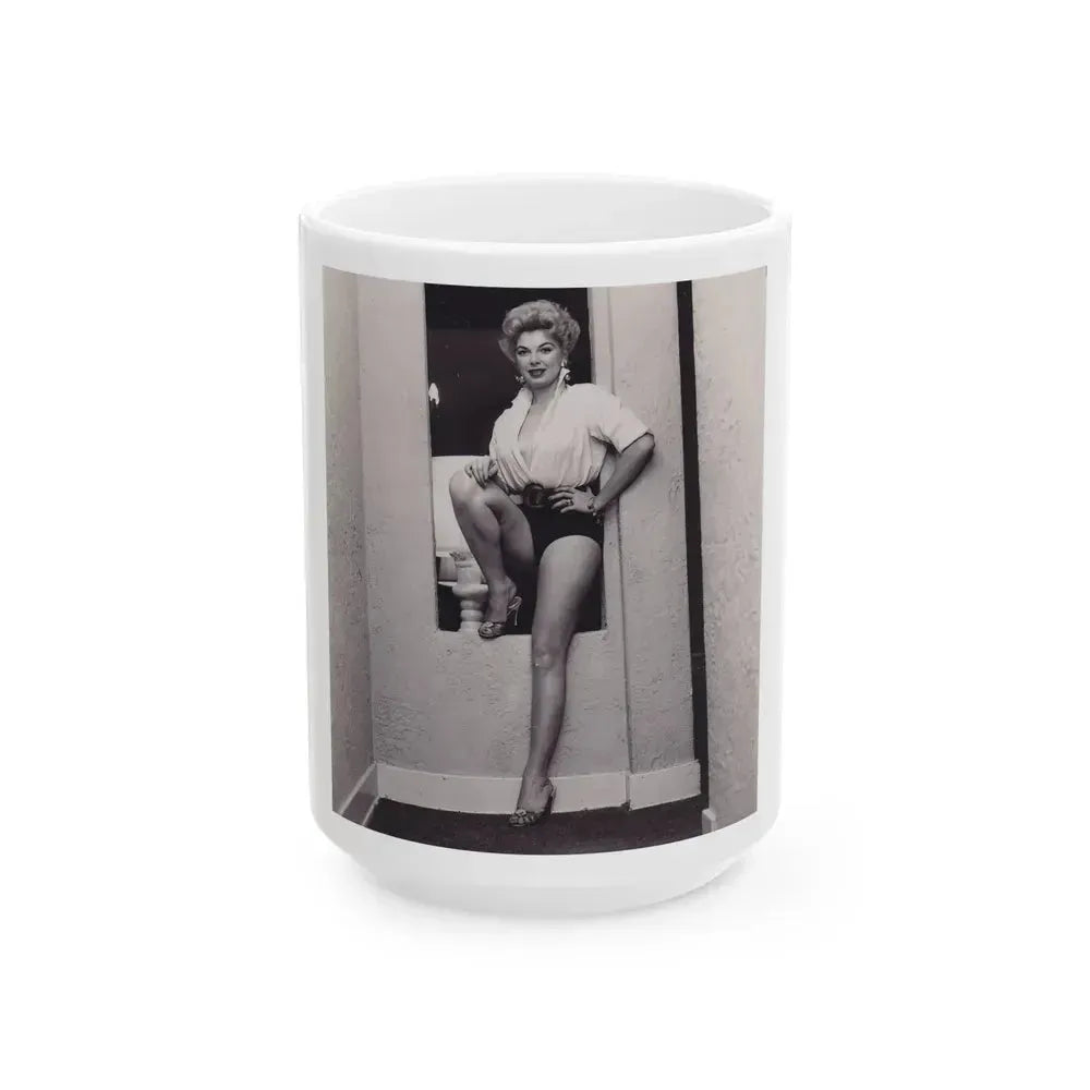 Barbara Nichols #298 (Vintage Female Icon) White Coffee Mug 15oz - Go Mug Yourself