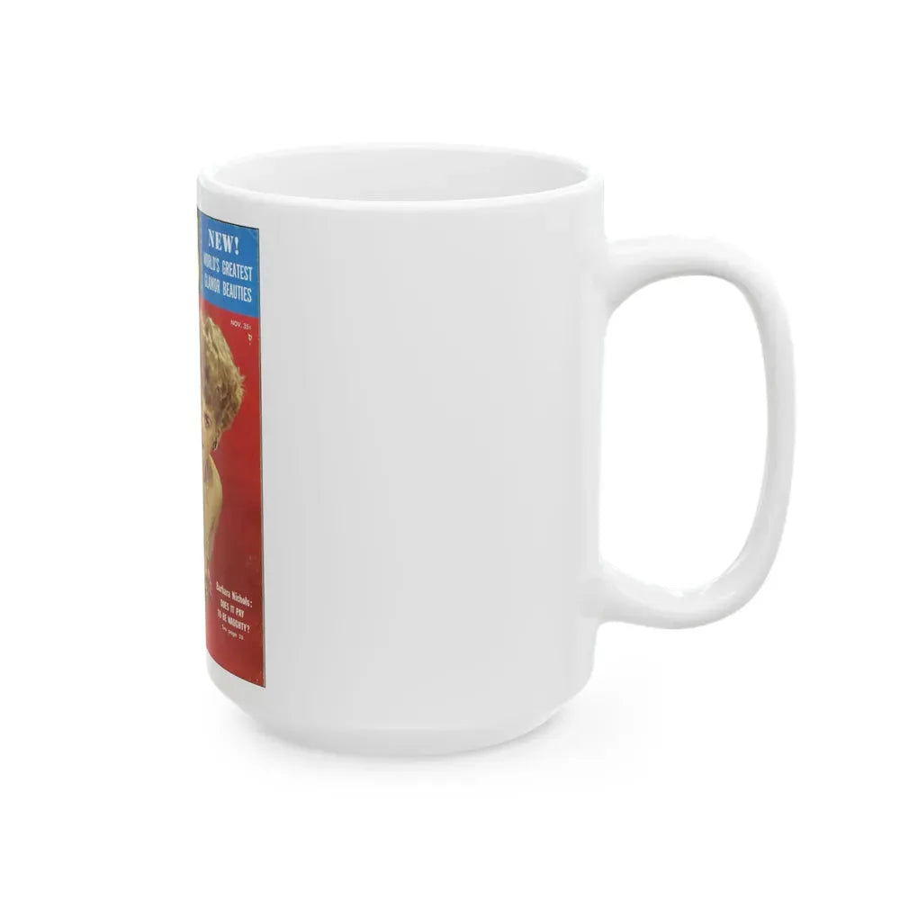 Barbara Nichols #306 - Mag. Cover (Vintage Female Icon) White Coffee Mug - Go Mug Yourself