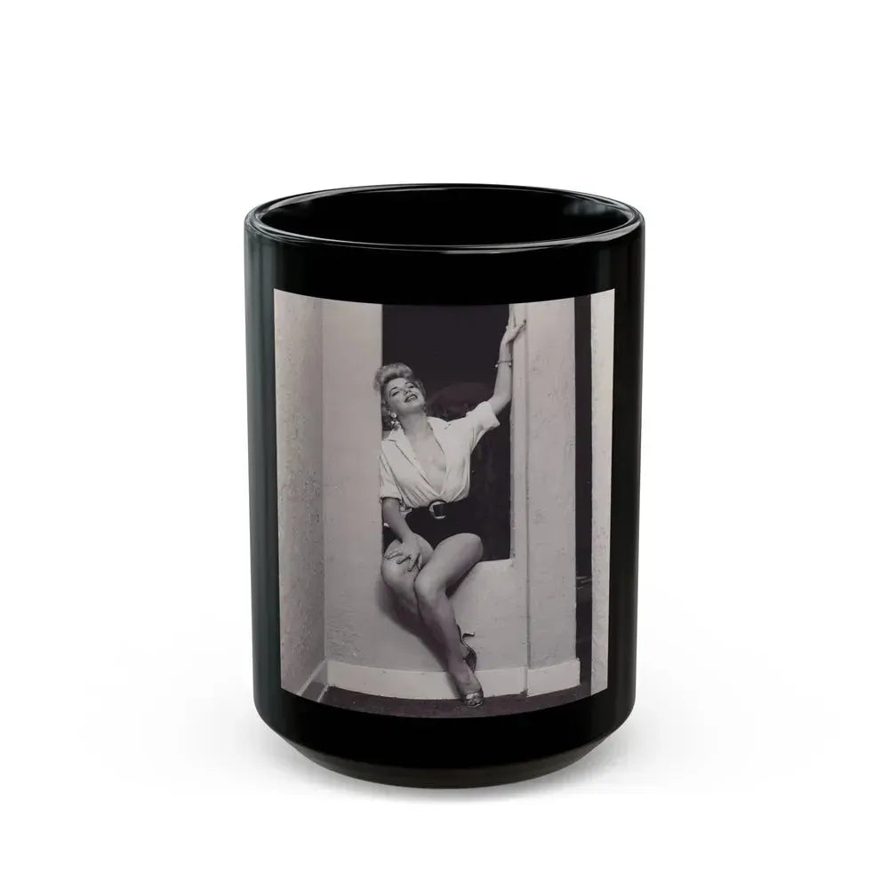 Barbara Nichols #321 (Vintage Female Icon) Black Coffee Mug 15oz - Go Mug Yourself