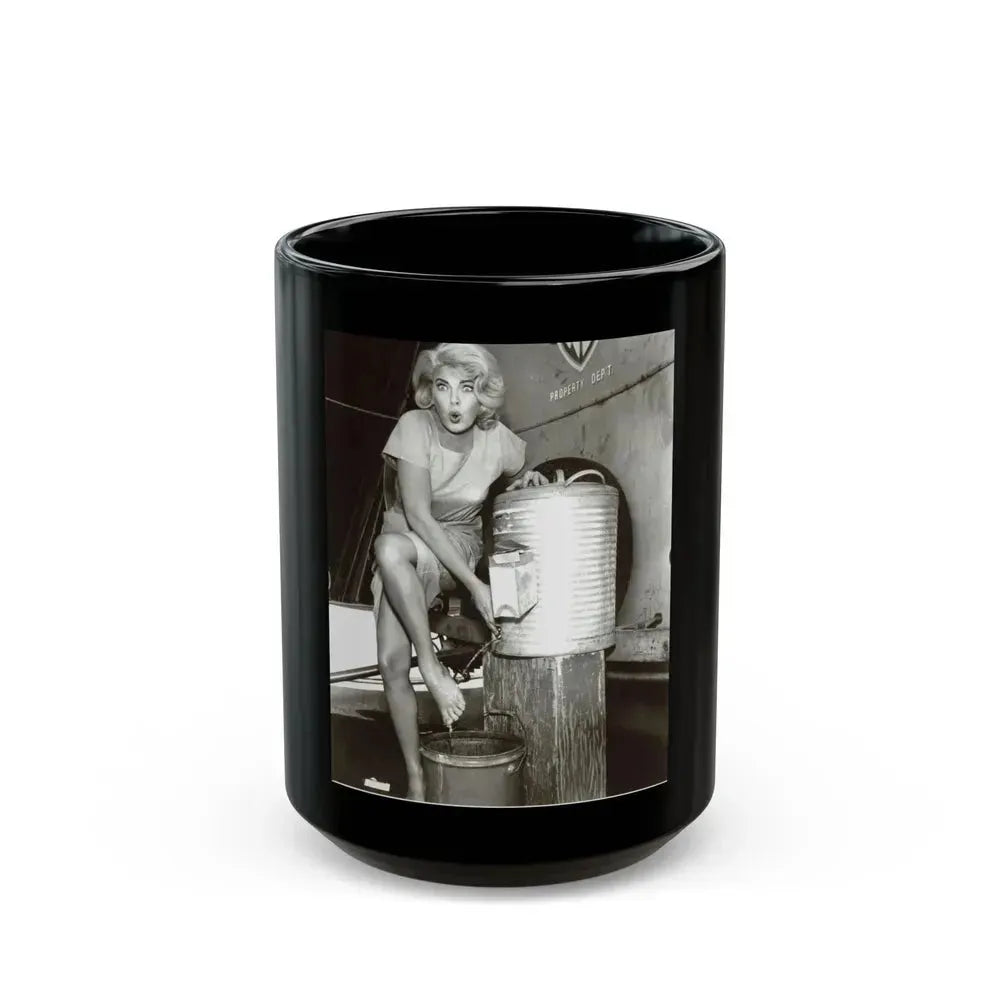 Barbara Nichols #322 (Vintage Female Icon) Black Coffee Mug 15oz - Go Mug Yourself