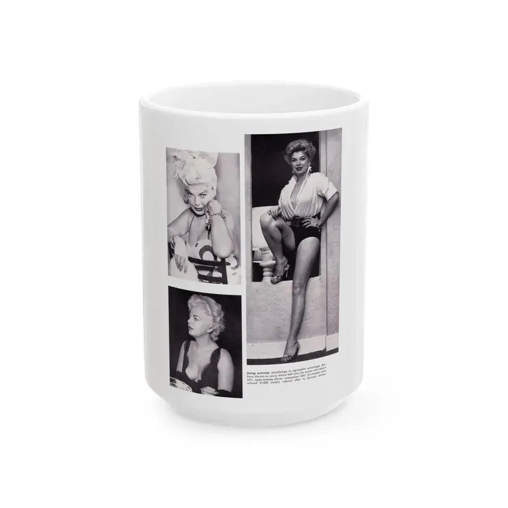 Barbara Nichols #369 (Vintage Female Icon) White Coffee Mug 15oz - Go Mug Yourself