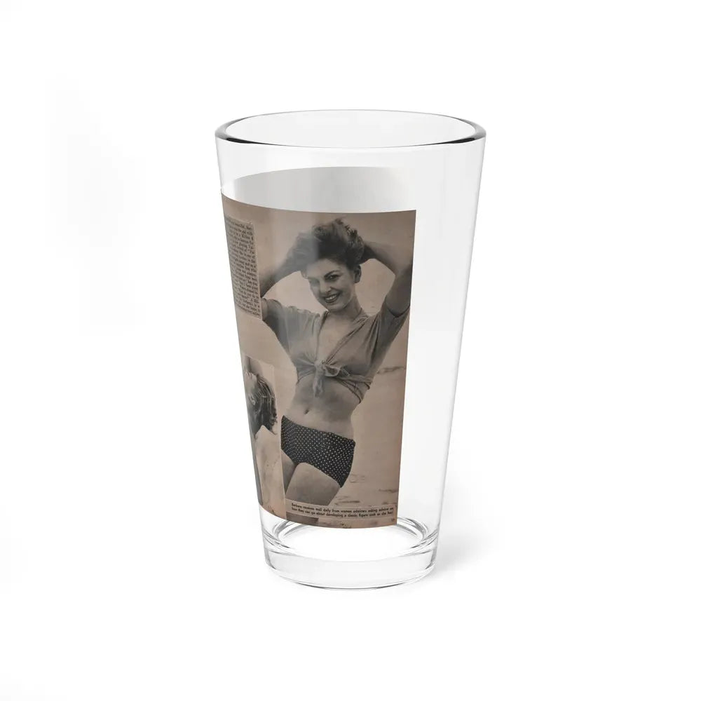 Barbara Nichols #392 - Pages 2 of 2 with, 4 B&W Photos, 1 Caption & Small Article from LAFF annual Mag. Fall '53 (Vintage Female Icon) Pint Glass 16oz - Go Mug Yourself