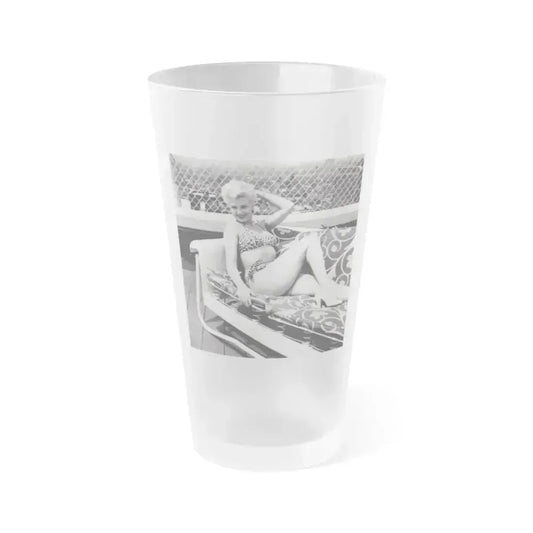 Barbara Nichols #400 (Vintage Female Icon) Frosted Pint Glass 16oz 16oz Frosted - Go Mug Yourself