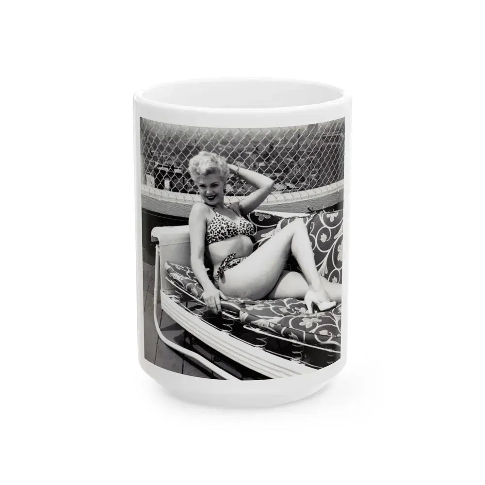 Barbara Nichols #400 (Vintage Female Icon) White Coffee Mug 15oz - Go Mug Yourself
