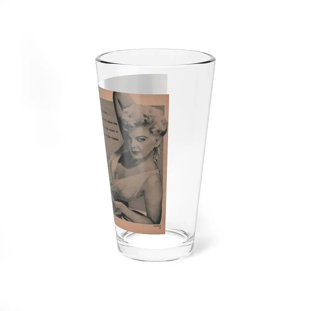 Barbara Nichols #417 - Page 7 & 8 of 10 with, 3 B&W Photos & Caption from EYE Digest Mag. April '55 (Vintage Female Icon) Pint Glass 16oz - Go Mug Yourself