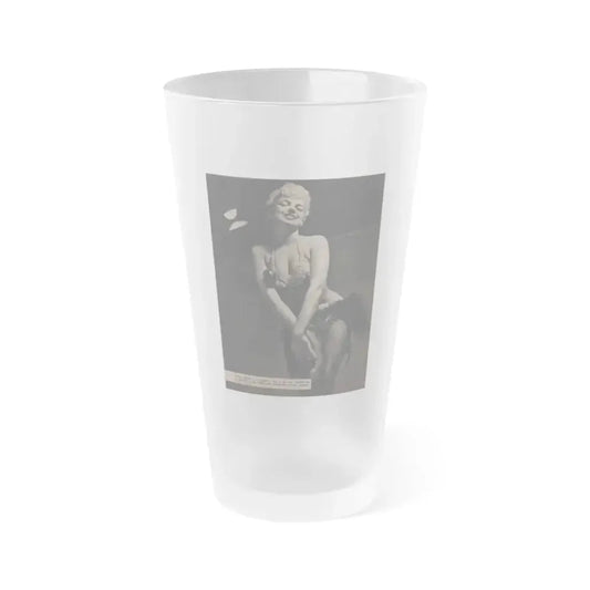 Barbara Nichols #453 - Page 4 of 4 with, 1 B&W Photo & Caption from Sir! Mag. Nov. '52 (Vintage Female Icon) Frosted Pint Glass 16oz 16oz Frosted - Go Mug Yourself