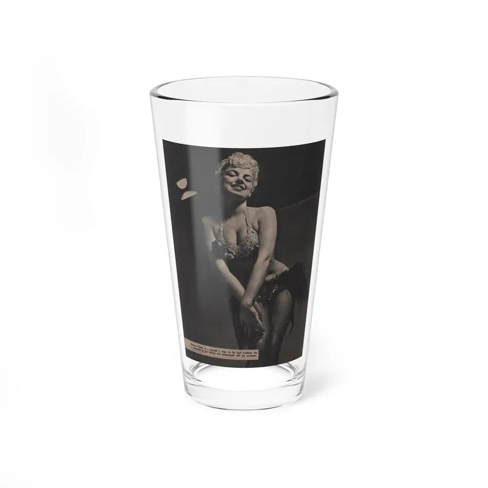 Barbara Nichols #453 - Page 4 of 4 with, 1 B&W Photo & Caption from Sir! Mag. Nov. '52 (Vintage Female Icon) Pint Glass 16oz 16oz - Go Mug Yourself