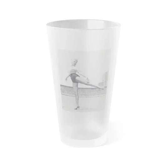 Barbara Nichols #508 (Vintage Female Icon) Frosted Pint Glass 16oz 16oz Frosted - Go Mug Yourself