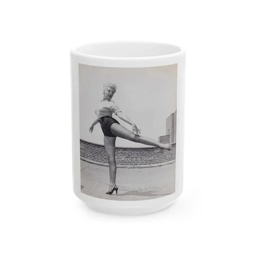 Barbara Nichols #508 (Vintage Female Icon) White Coffee Mug 15oz - Go Mug Yourself
