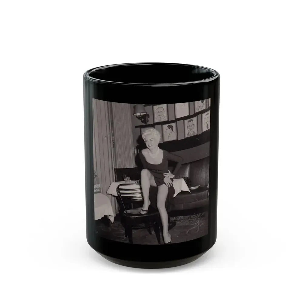 Barbara Nichols #541 (Vintage Female Icon) Black Coffee Mug 15oz - Go Mug Yourself