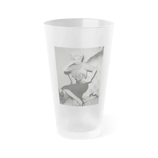 Barbara Nichols #572 (Vintage Female Icon) Frosted Pint Glass 16oz 16oz Frosted - Go Mug Yourself