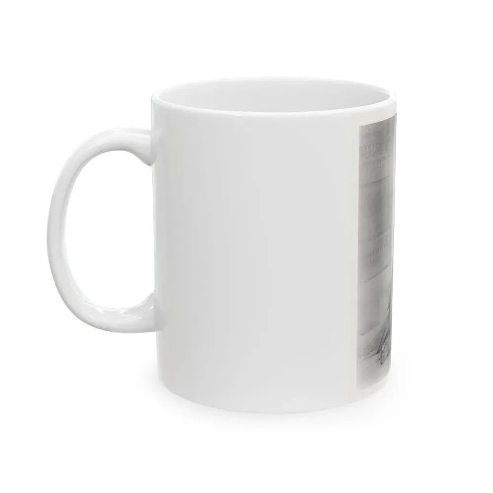 Barbara Nichols #579 - 8x10 B&W Full Body Irving Klaw Negative Re-Strike Glamour Photo from 50's (Vintage Female Icon) White Coffee Mug - Go Mug Yourself
