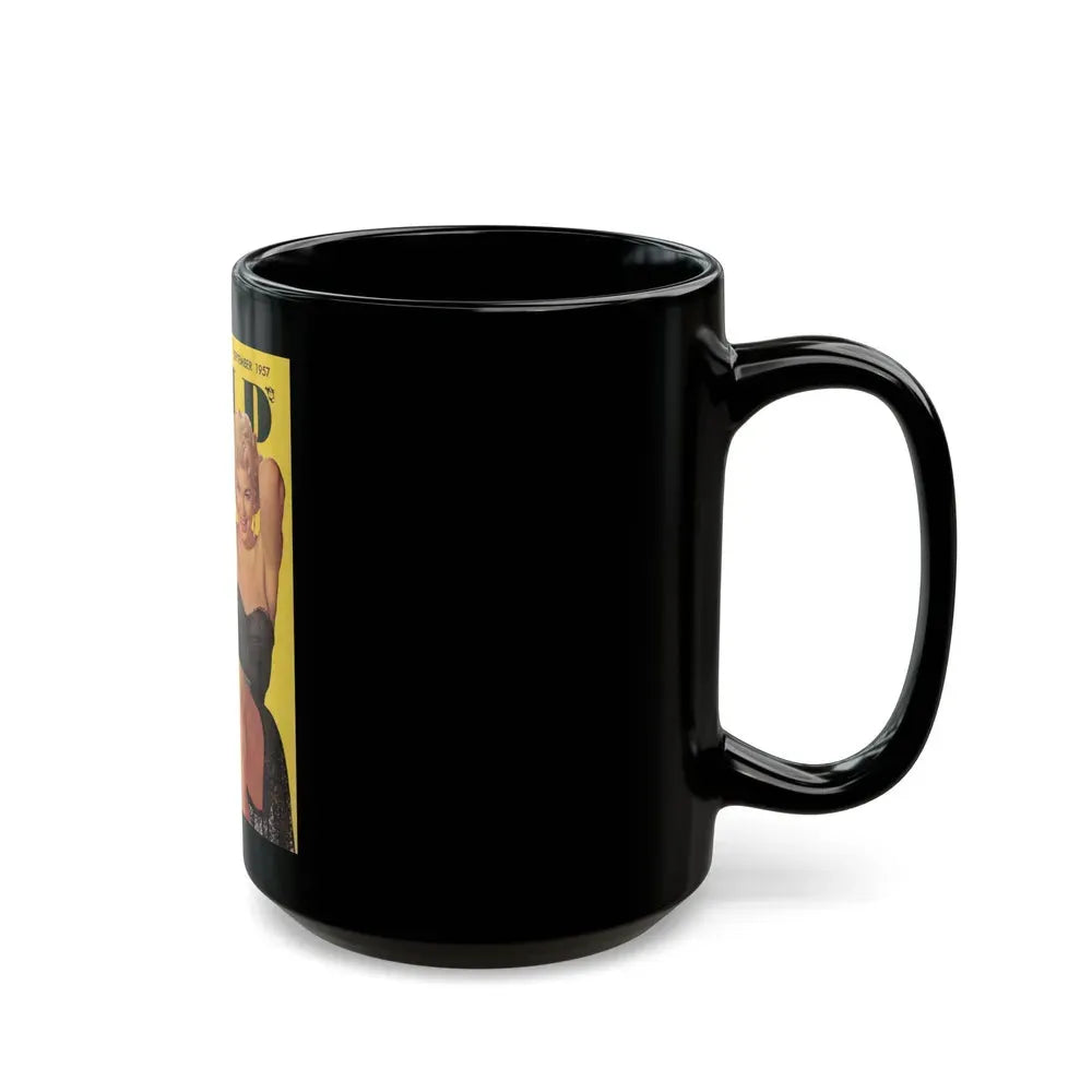 Barbara Nichols #80 - Mag. Cover (Vintage Female Icon) Black Coffee Mug - Go Mug Yourself