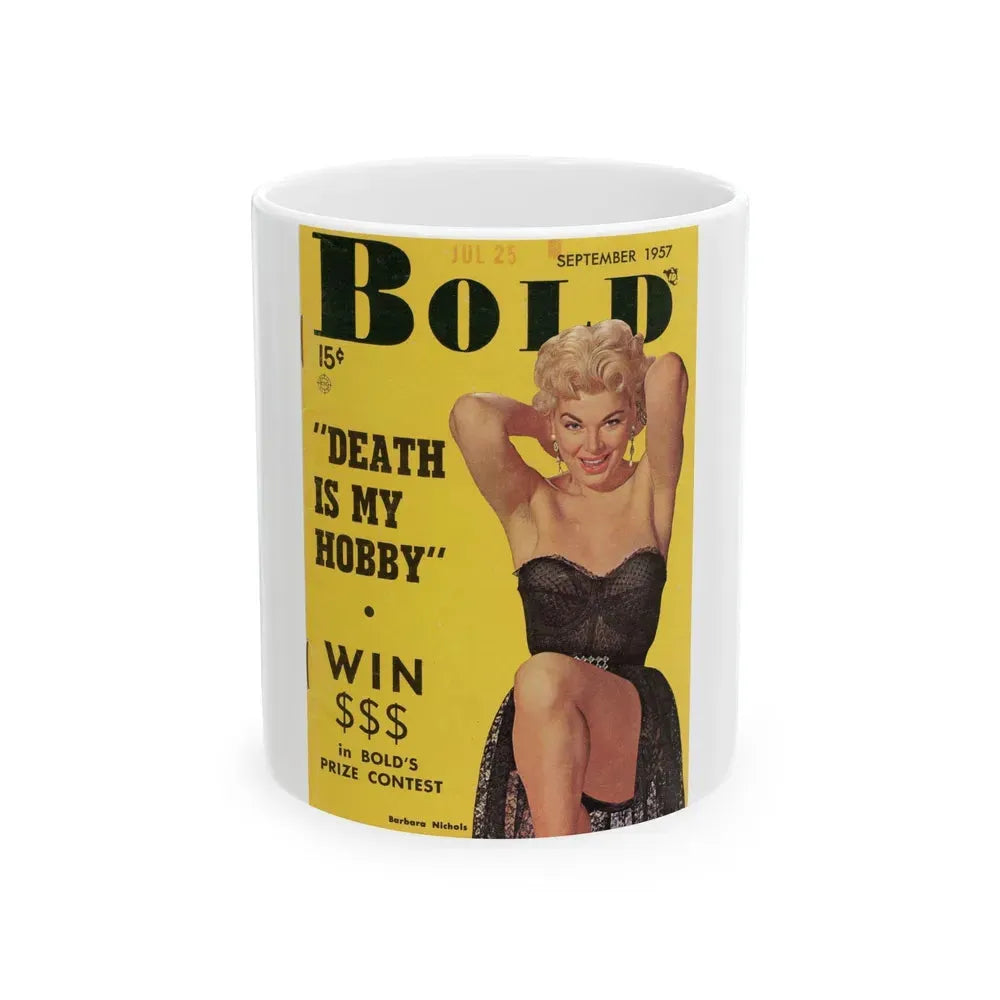 Barbara Nichols #80 - Mag. Cover (Vintage Female Icon) White Coffee Mug 11oz - Go Mug Yourself