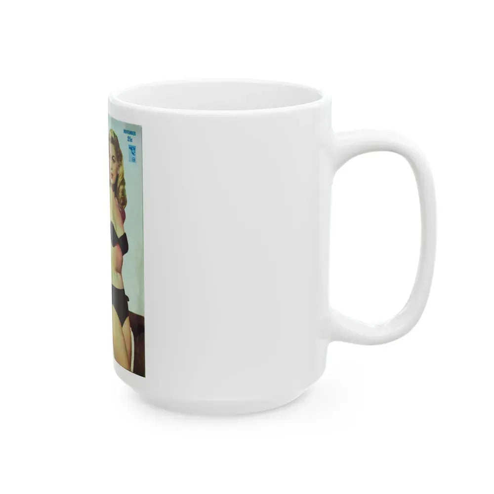 Barbara Nichols #95 - Mag. Cover (Vintage Female Icon) White Coffee Mug - Go Mug Yourself