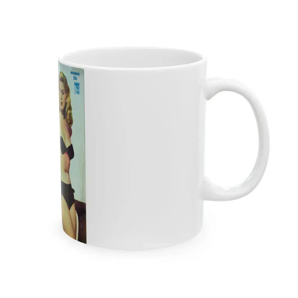 Barbara Nichols #95 - Mag. Cover (Vintage Female Icon) White Coffee Mug - Go Mug Yourself