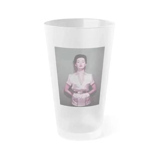 Barbara Rush #112 (Vintage Female Icon) Frosted Pint Glass 16oz 16oz Frosted - Go Mug Yourself