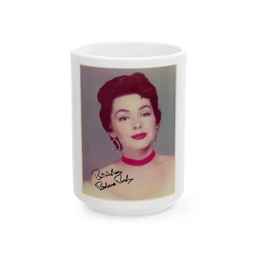 Barbara Rush #17 (Vintage Female Icon) White Coffee Mug 15oz - Go Mug Yourself