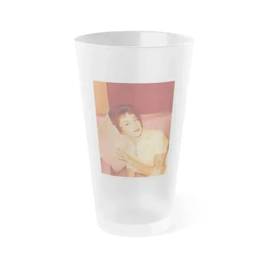 Barbara Rush #201 (Vintage Female Icon) Frosted Pint Glass 16oz 16oz Frosted - Go Mug Yourself