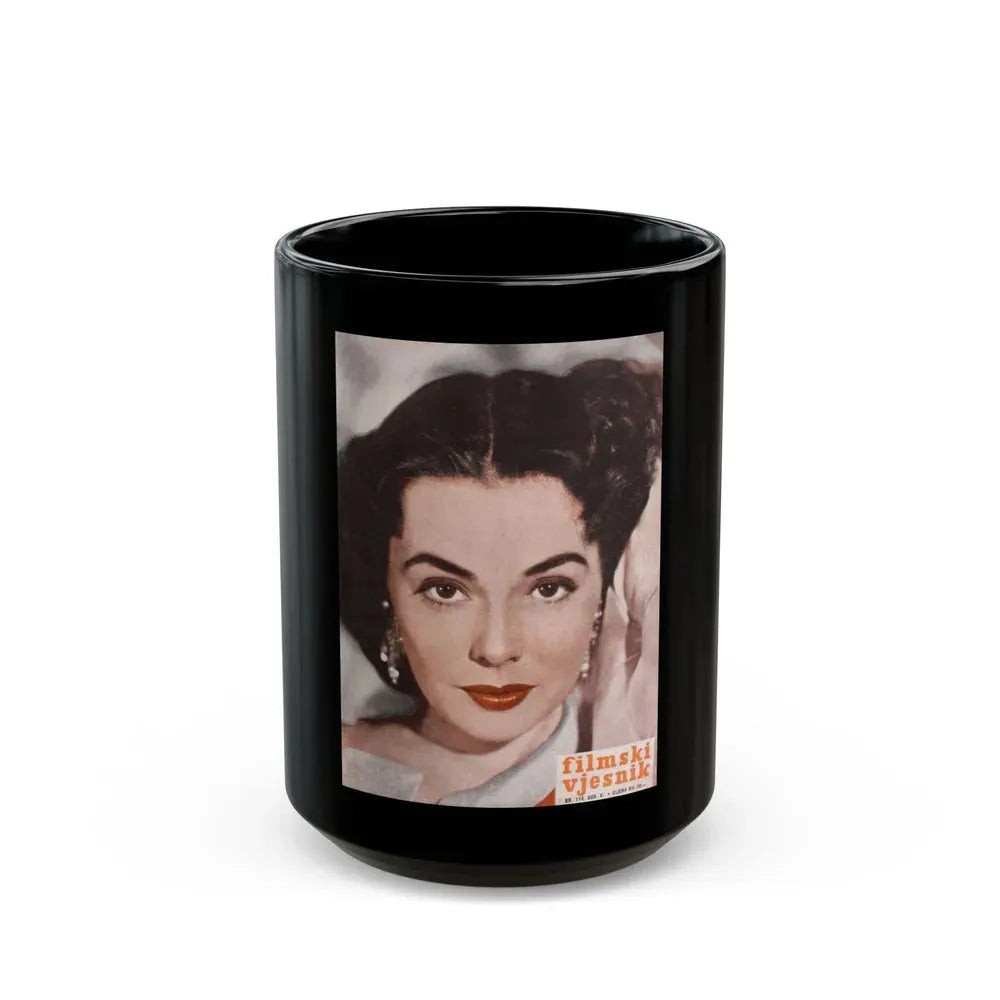 Barbara Rush #225 - Mag. Cover (Vintage Female Icon) Black Coffee Mug 15oz - Go Mug Yourself